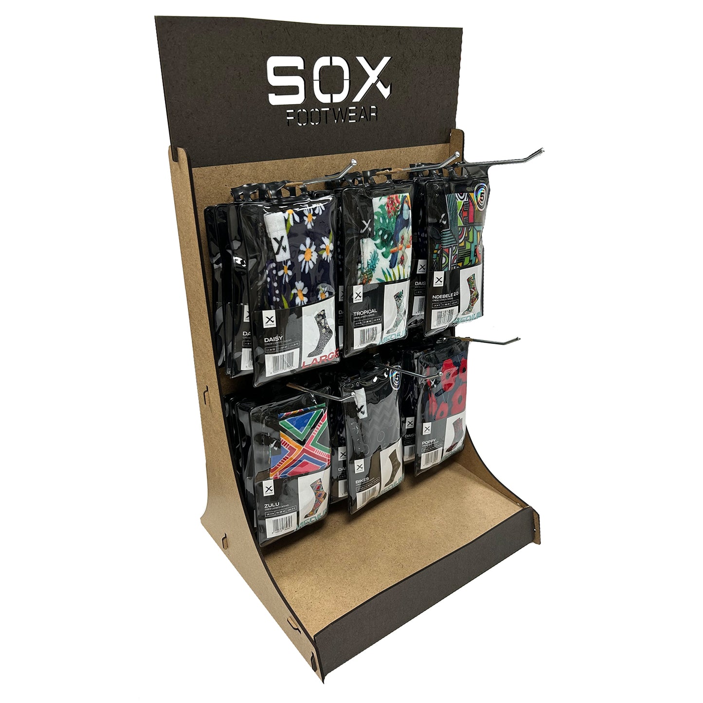 Sox Footwear Free-Standing POS Unit (FOC When Purchasing Mix of 24 Pairs of Sox Footwear)