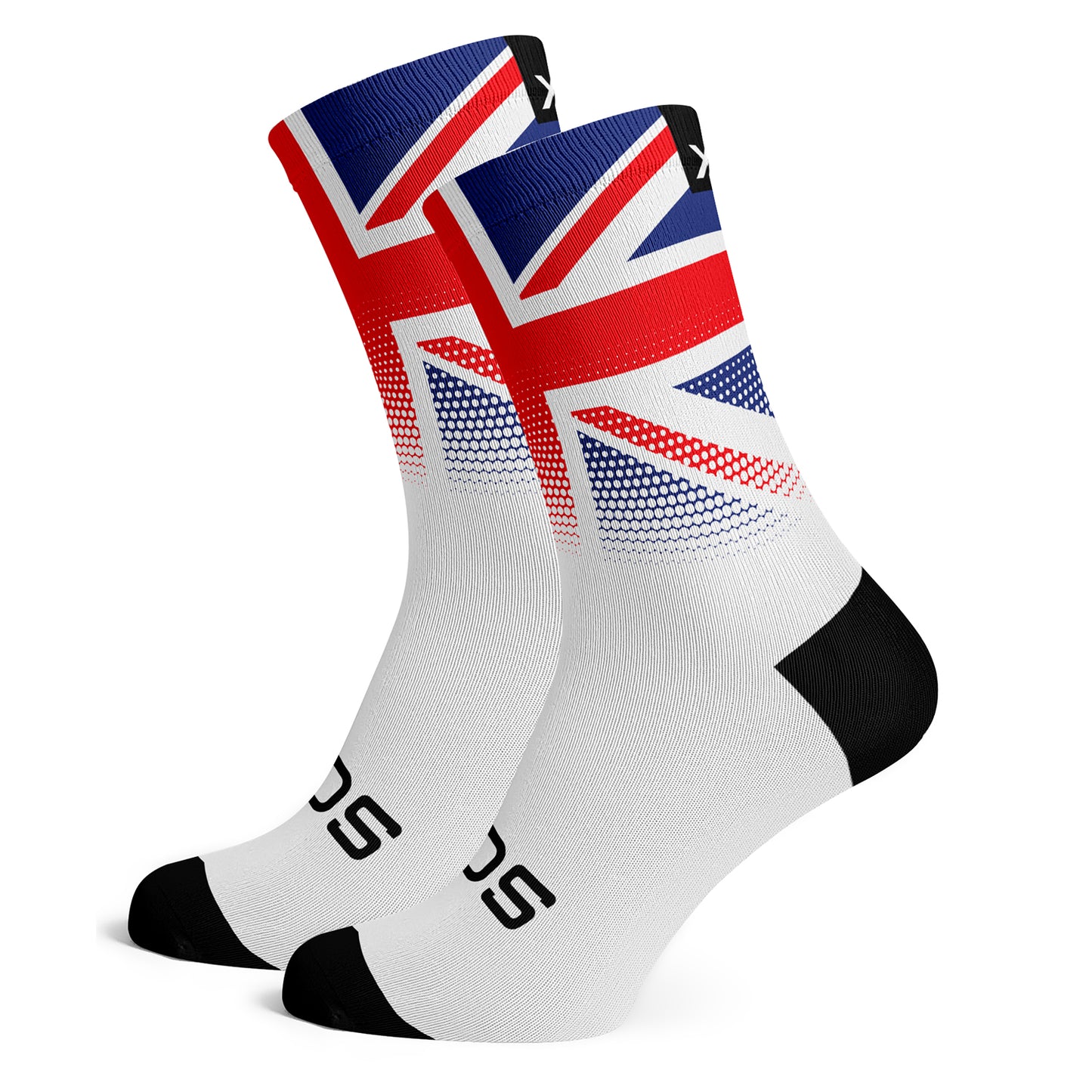 Sox Footwear United Kingdom Flag White Premium Crew Socks - Large (UK 8-12)