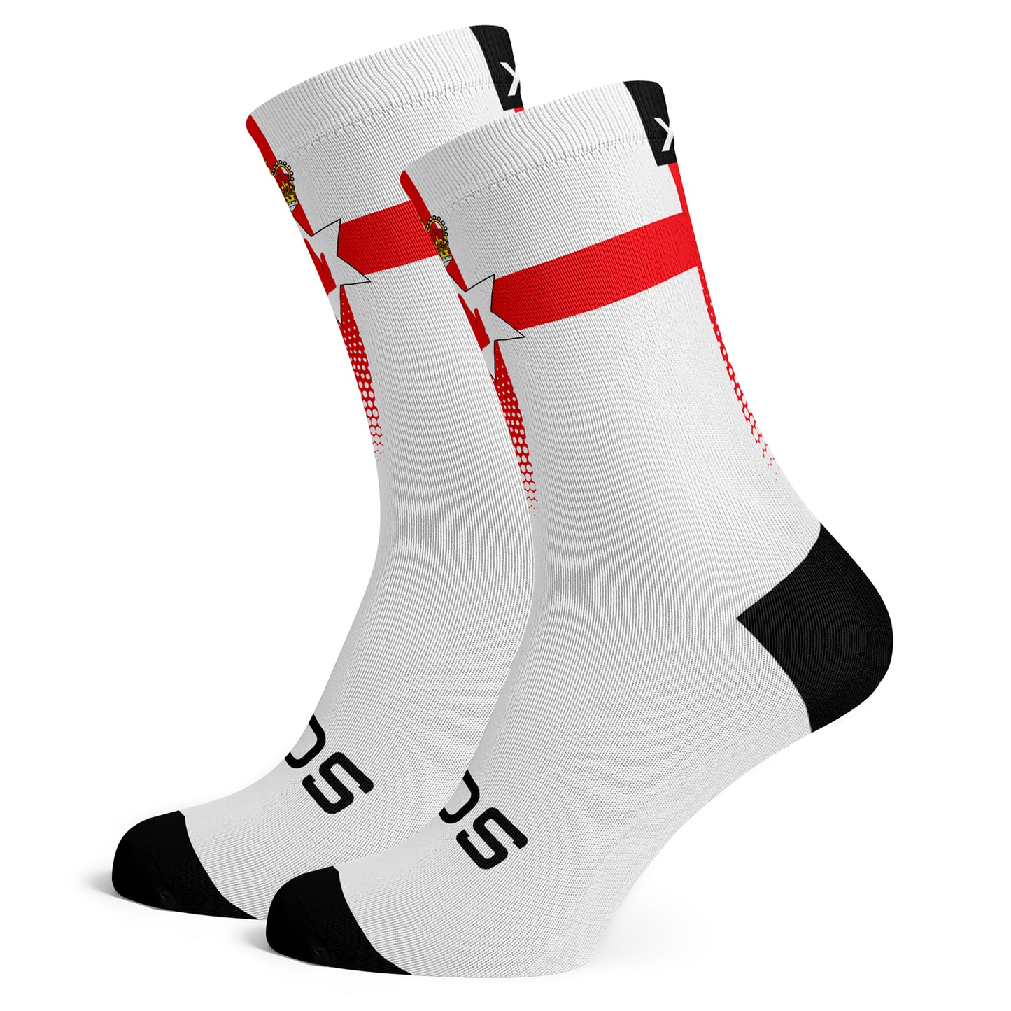 Sox Footwear Northern Ireland Flag White Premium Crew Socks - Small (UK 12-3)