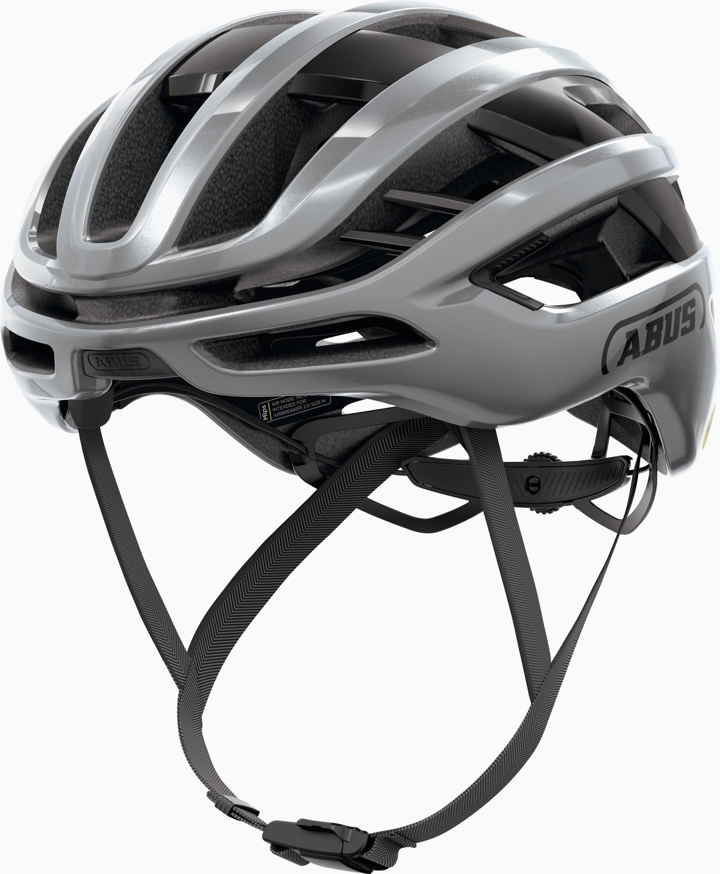 ABUS AirBreaker 2.0 Road Elite Helmet in Graphite Silver (Made in Italy) - Large (57-61cm)
