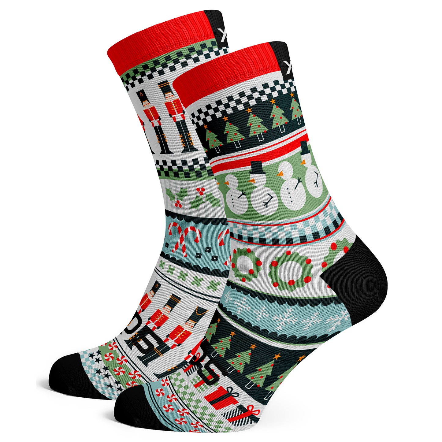 Sox Footwear Holly Jolly Nutcracker Premium Crew Socks - Large (UK 8-12)