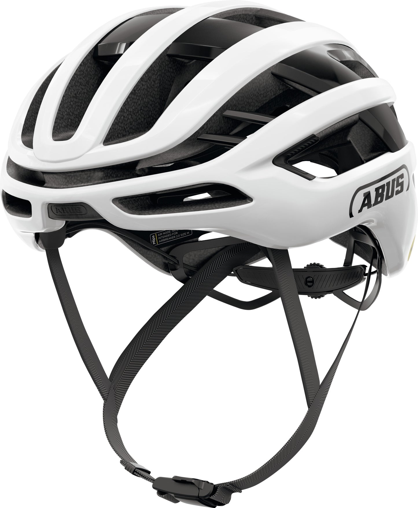 ABUS AirBreaker 2.0 MIPS Road Elite Helmet in Shiny White (Made in Italy) - Large (57-61cm)