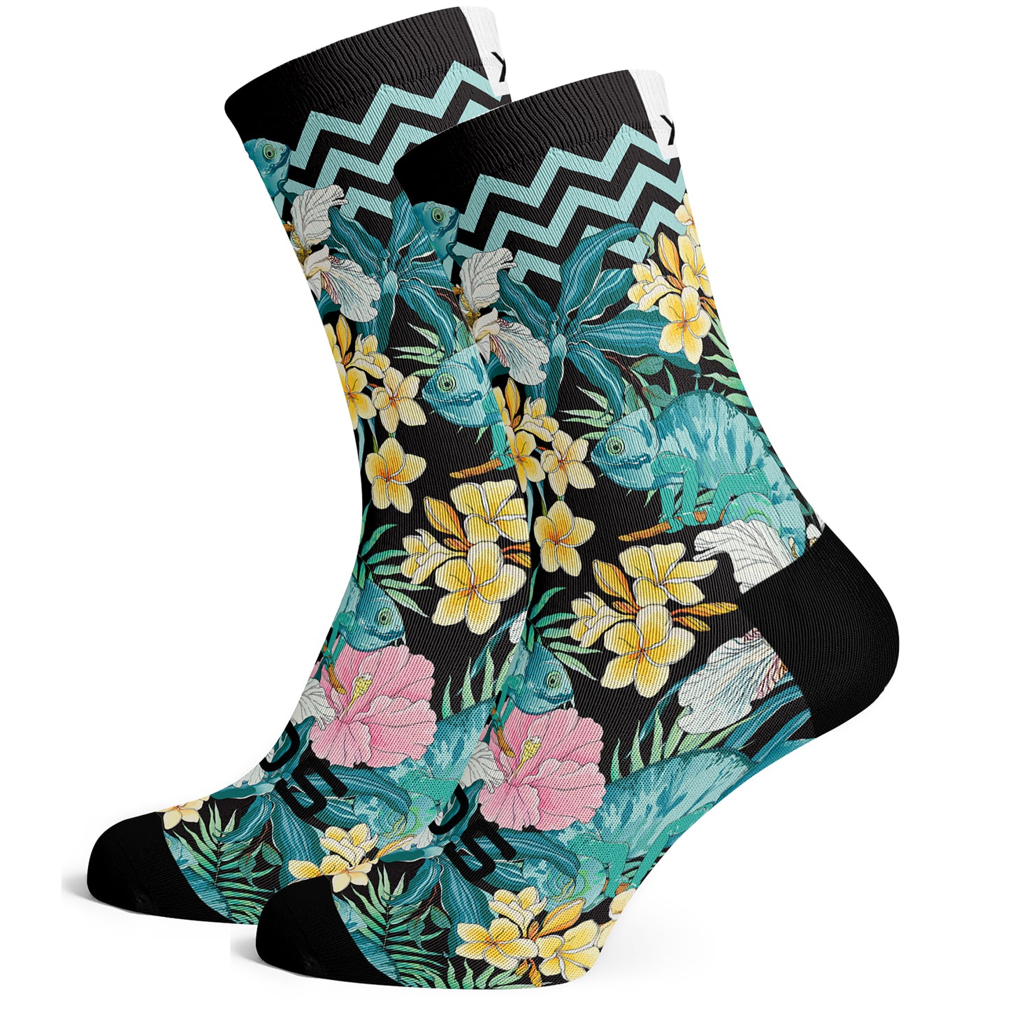 Sox Footwear Chameleon Animals Premium Crew Socks - Large (UK 8-12)