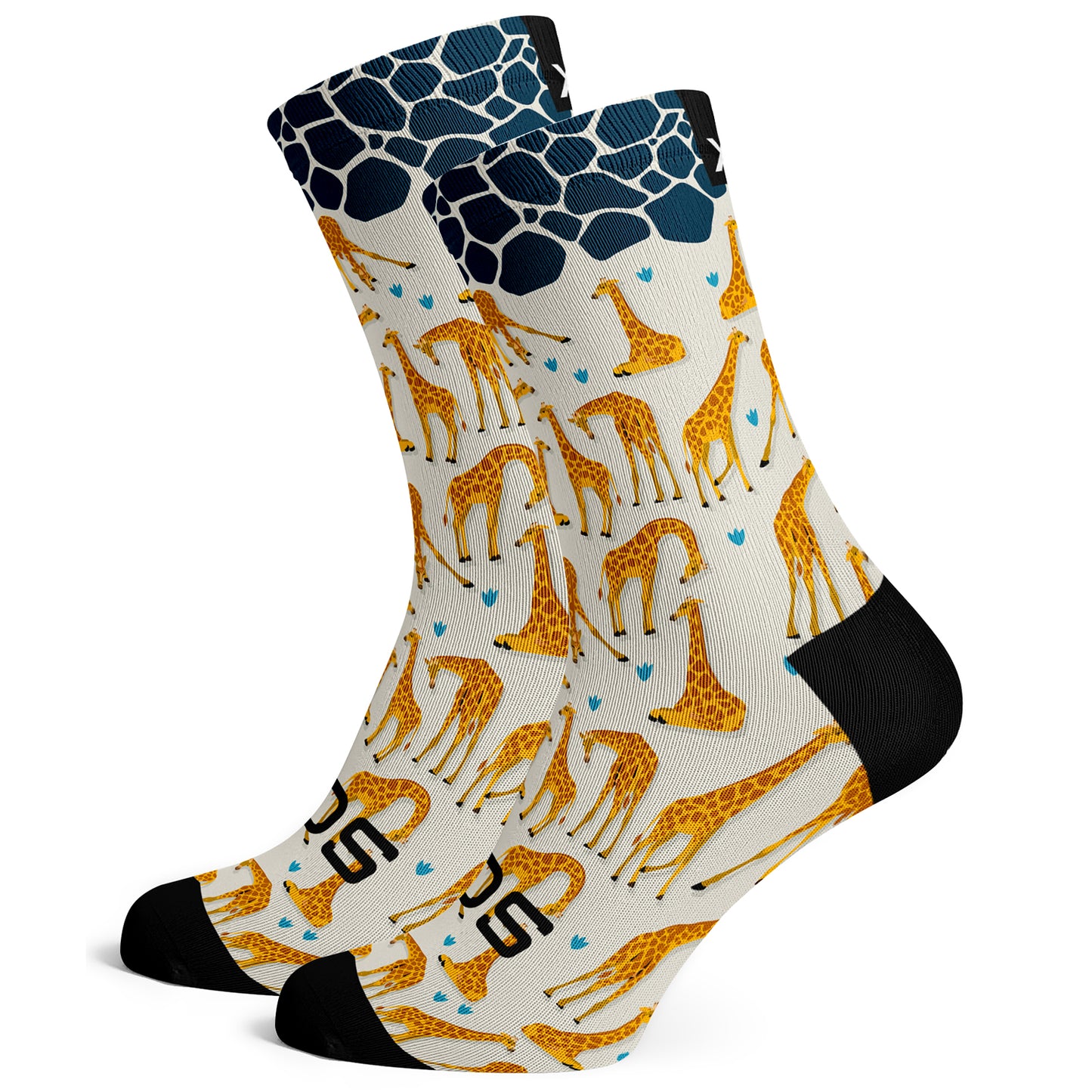 Sox Footwear Giraffe Animals Premium Crew Socks - Large (UK 8-12)