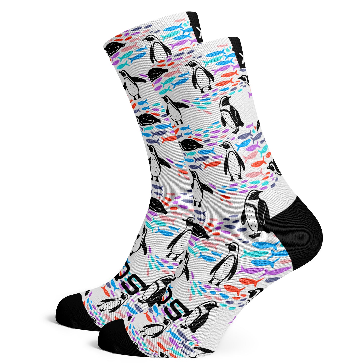 Sox Footwear Penguins Animals Premium Crew Socks - Large (UK 8-12)