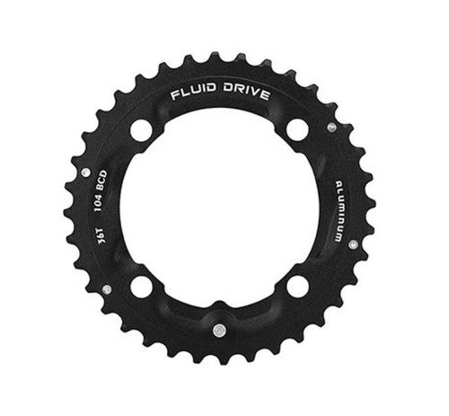 SunRace CRMS66 - 104BCD Chainring 36T Alloy in Black