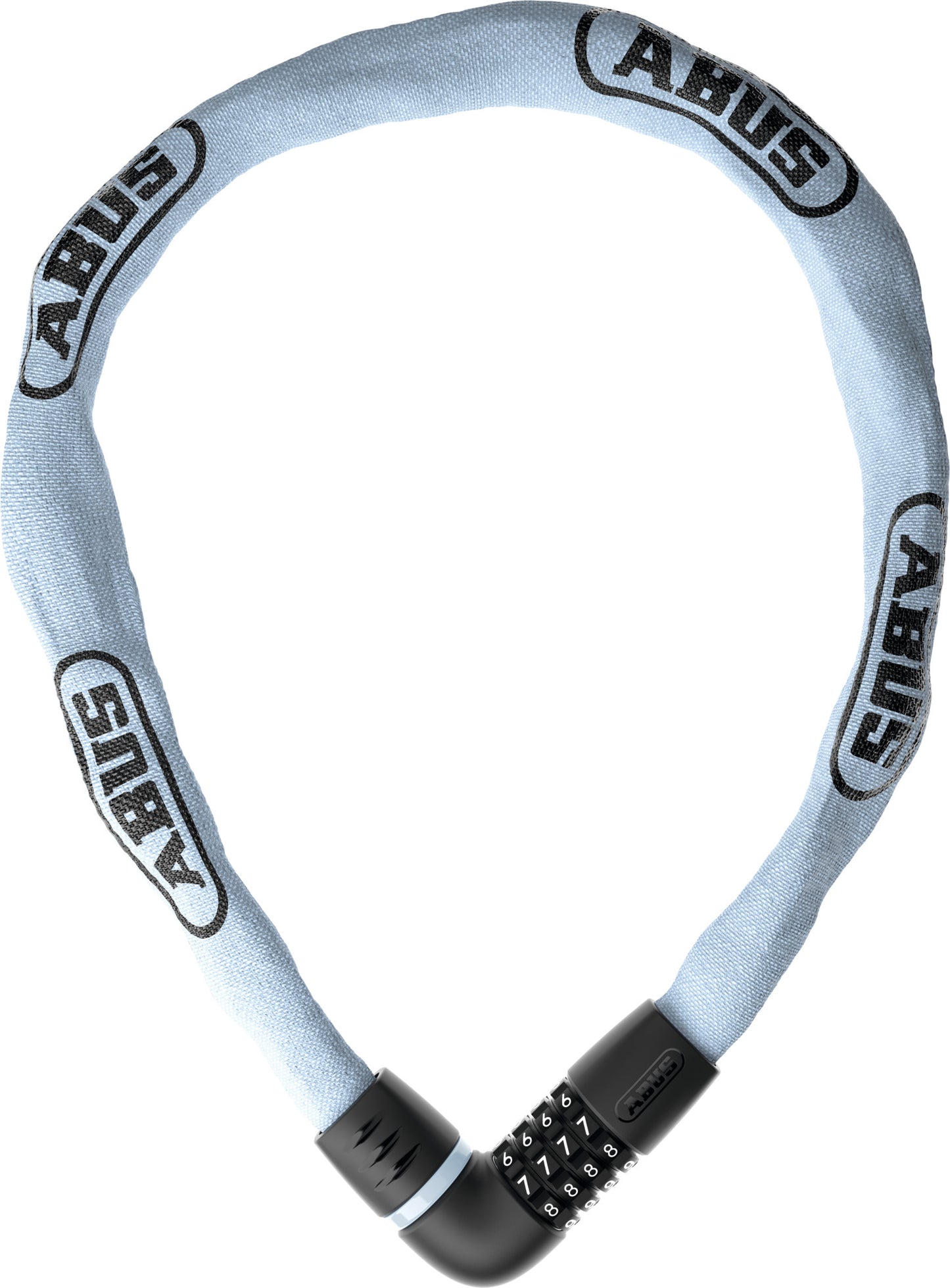 ABUS Tresor '26 - 6807C/110 Combi Chain Lock in Light Blue