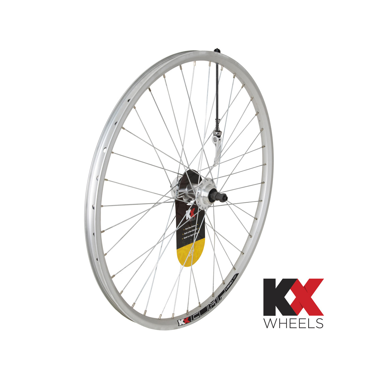 KX MTB 26" Doublewall Q/R Screw On Wheel Disc Brake (Rear) in Silver