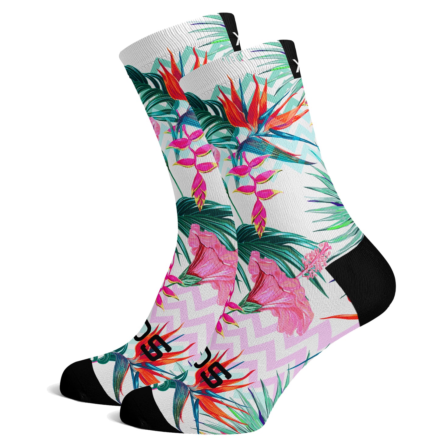 Sox Footwear Pastel Paradise Tropicals Premium Crew Socks - Large (UK 8-12)
