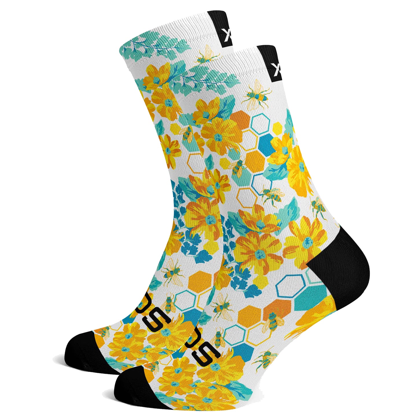 Sox Footwear Honey Bees Animals Premium Crew Socks - Large (UK 8-12)