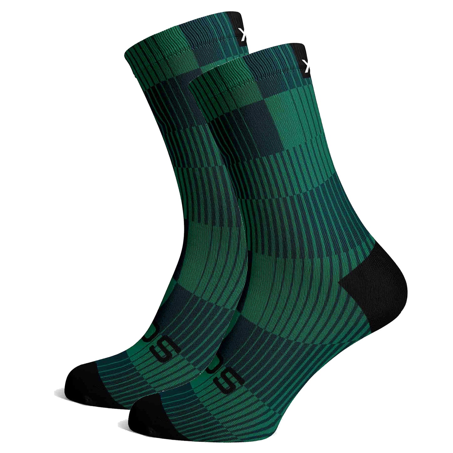 Sox Footwear Slight Forest Minimalist Premium Crew Socks - Large (UK 8-12)