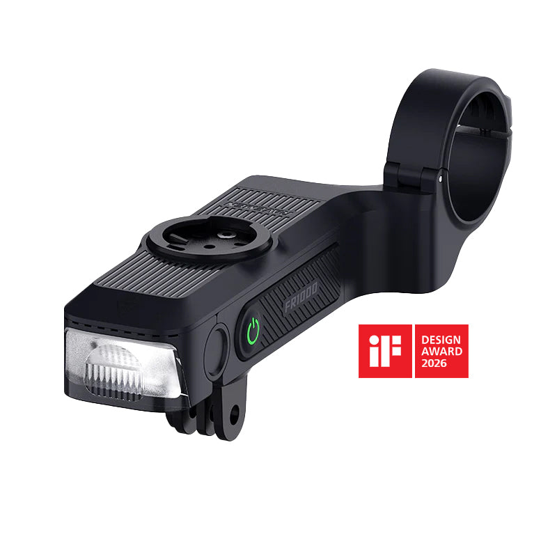 Ravemen FR1000 USB-Rechargeable Beam Out-Front Headlight (1000 Lumens) - Compatible with Garmin & Wahoo