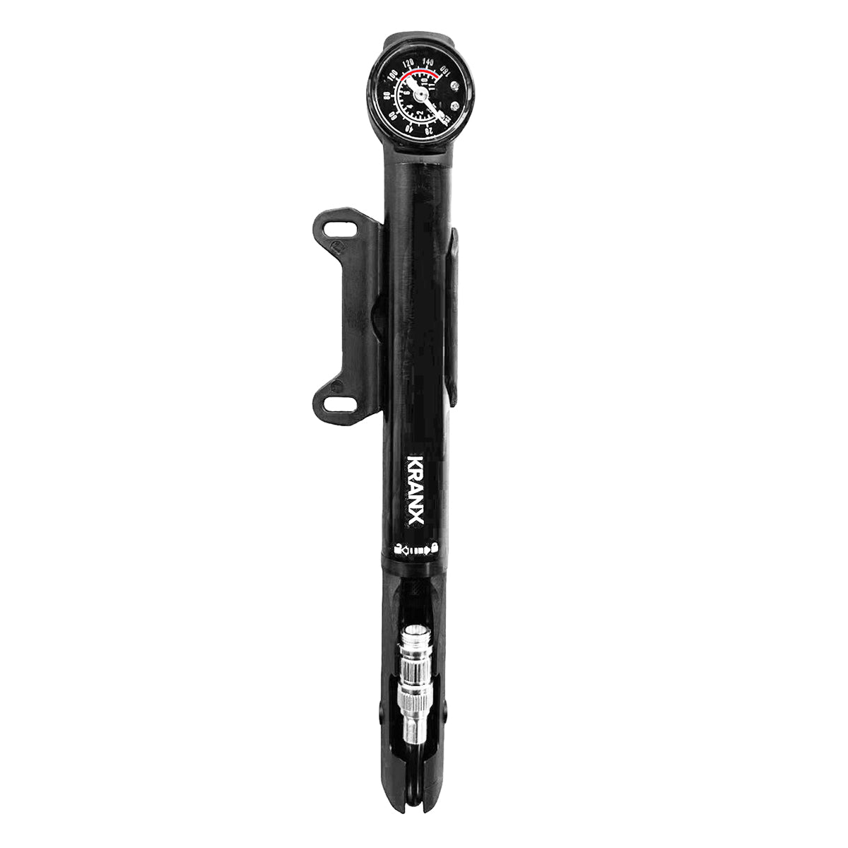 KranX Anemos MTB/Trekking Alloy Mini Pump With Gauge in Black