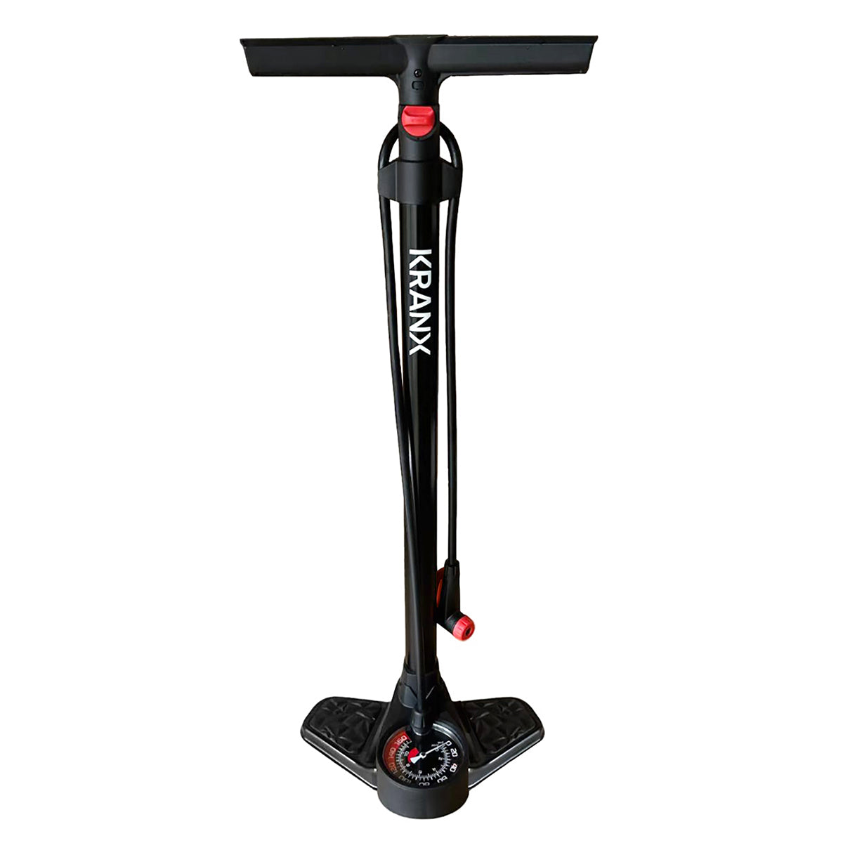 KranX Boreas Alloy Floor Pump With Gauge in Black