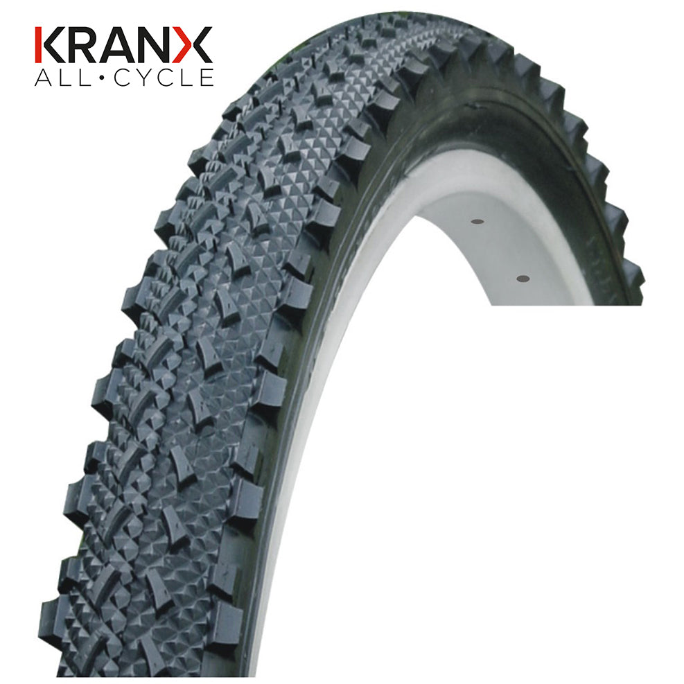 KranX Rush Semi-Slick Tyre in Black 26 x 2.00" (Wired)