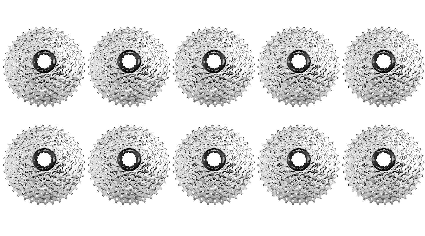 SunRace CSM96 - 9 Speed MTB 11-34T Nickel Cassette - Workshop OEM Pack of 10