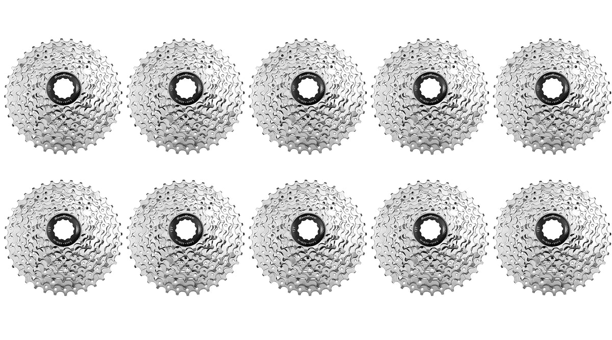 SunRace CSM96 - 9 Speed MTB 11-34T Nickel Cassette - Workshop OEM Pack of 10