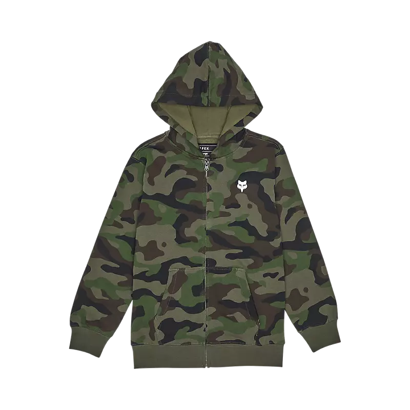 Youth Fox Head Camo Zip Hoodie