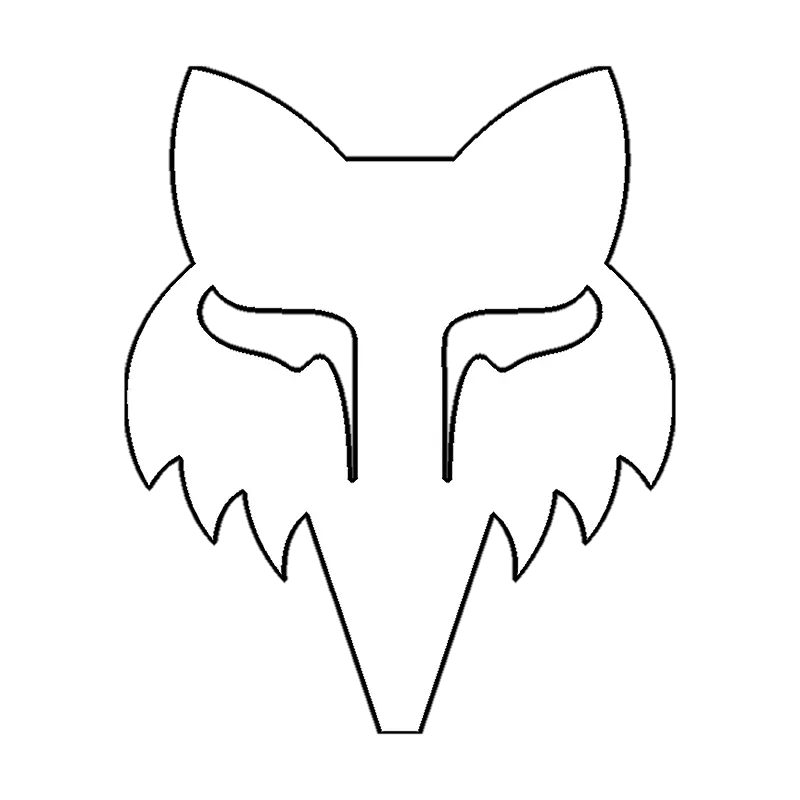 Fox Head 2.5" Die Cut Sticker