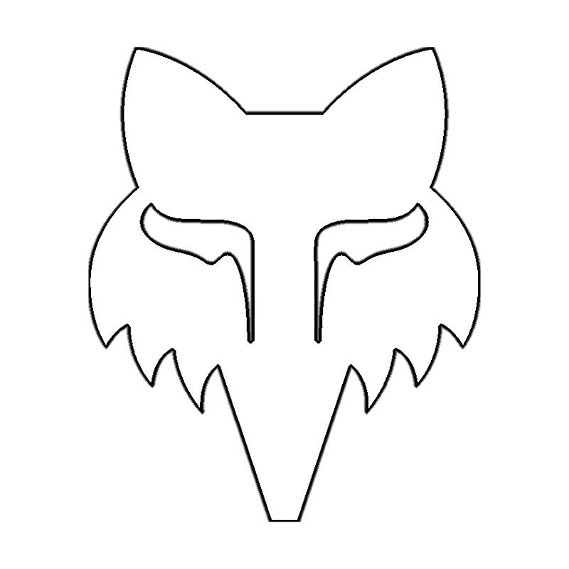 Fox Head 4" Die Cut Sticker