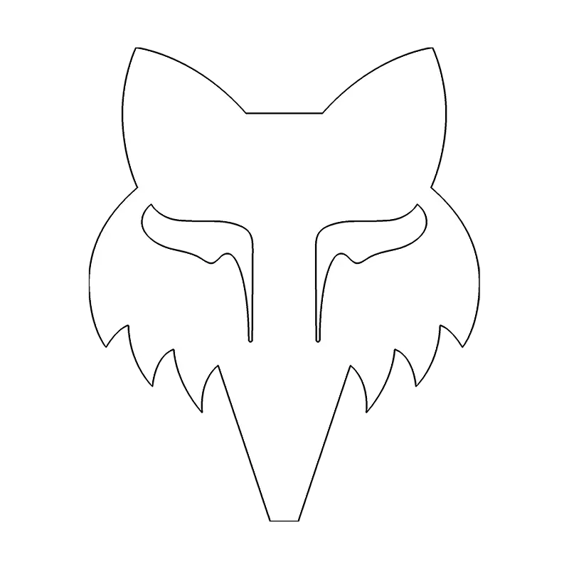 Fox Head 7" Die Cut Sticker