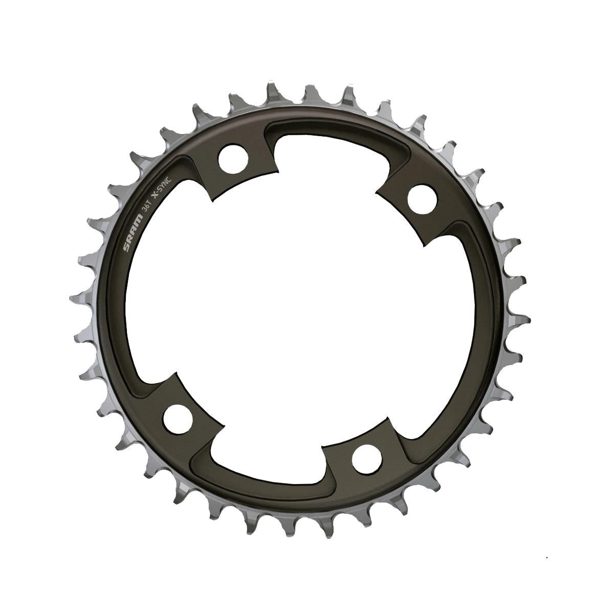 SRAM Chain Ring Road 107Bcd 2X12 Force: BLAST BLACK 12SPD 33T