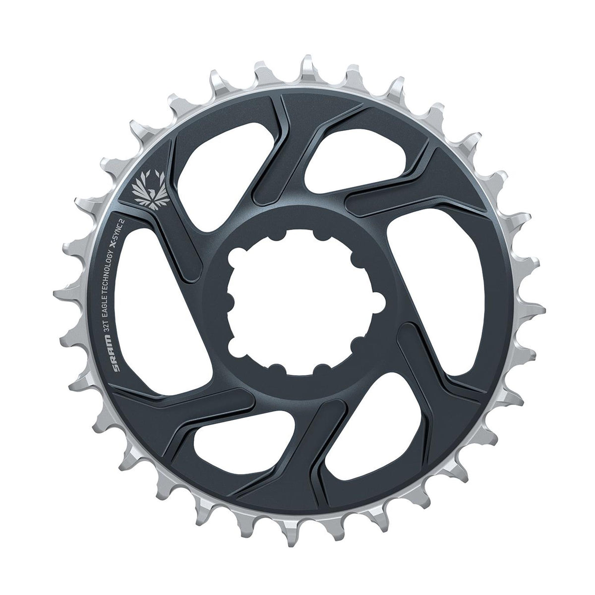 SRAM Chain Ring T-TYPE Direct Mount 3mm Offset Eagle (including 8 bolts) X0 D1 2023: BLACK 30T