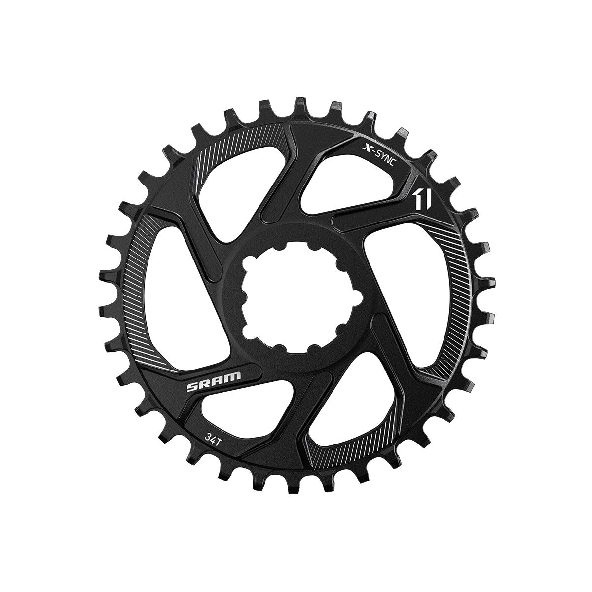 SRAM Chain Ring X-Sync 40T 11 Speed Apex1 Asymetric 110BCD Alumblack BB30 Or GXP:  11SPD 40T