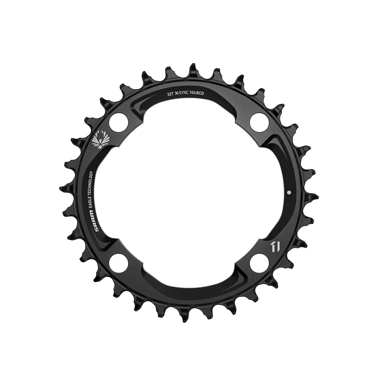 SRAM Chain Ring X-SYNC 2 Oval 32T Direct Mount 6mm Offset Alum Eagle Black: BLACK 34T