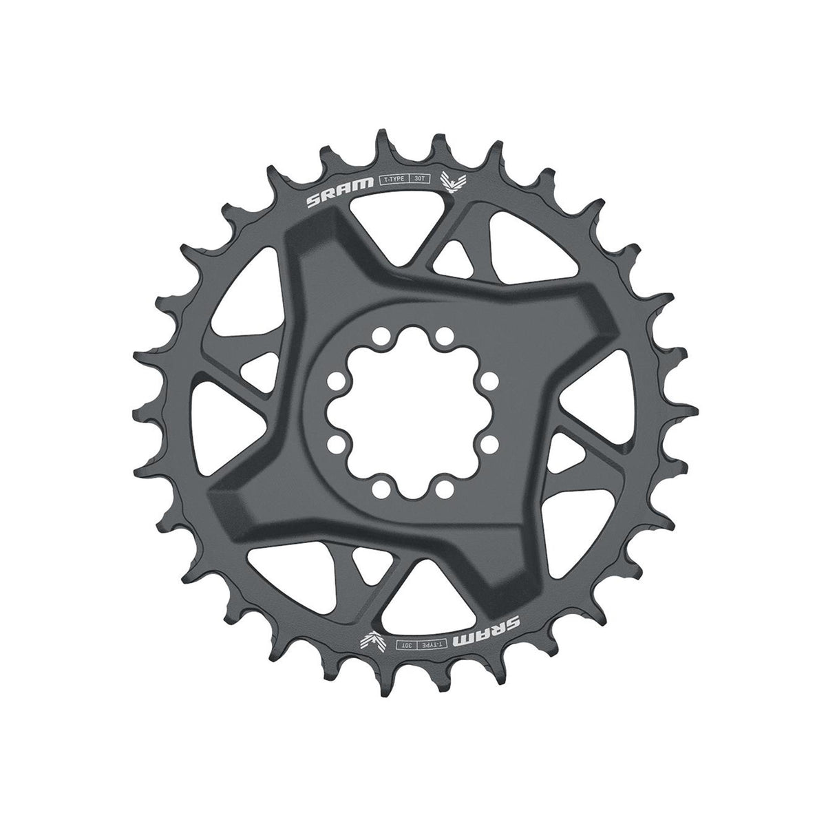 SRAM Chain Ring T-TYPE Direct Mount 0mm Offset Eagle (including 8 bolts) XXSL D1 2023: BLACK 32T