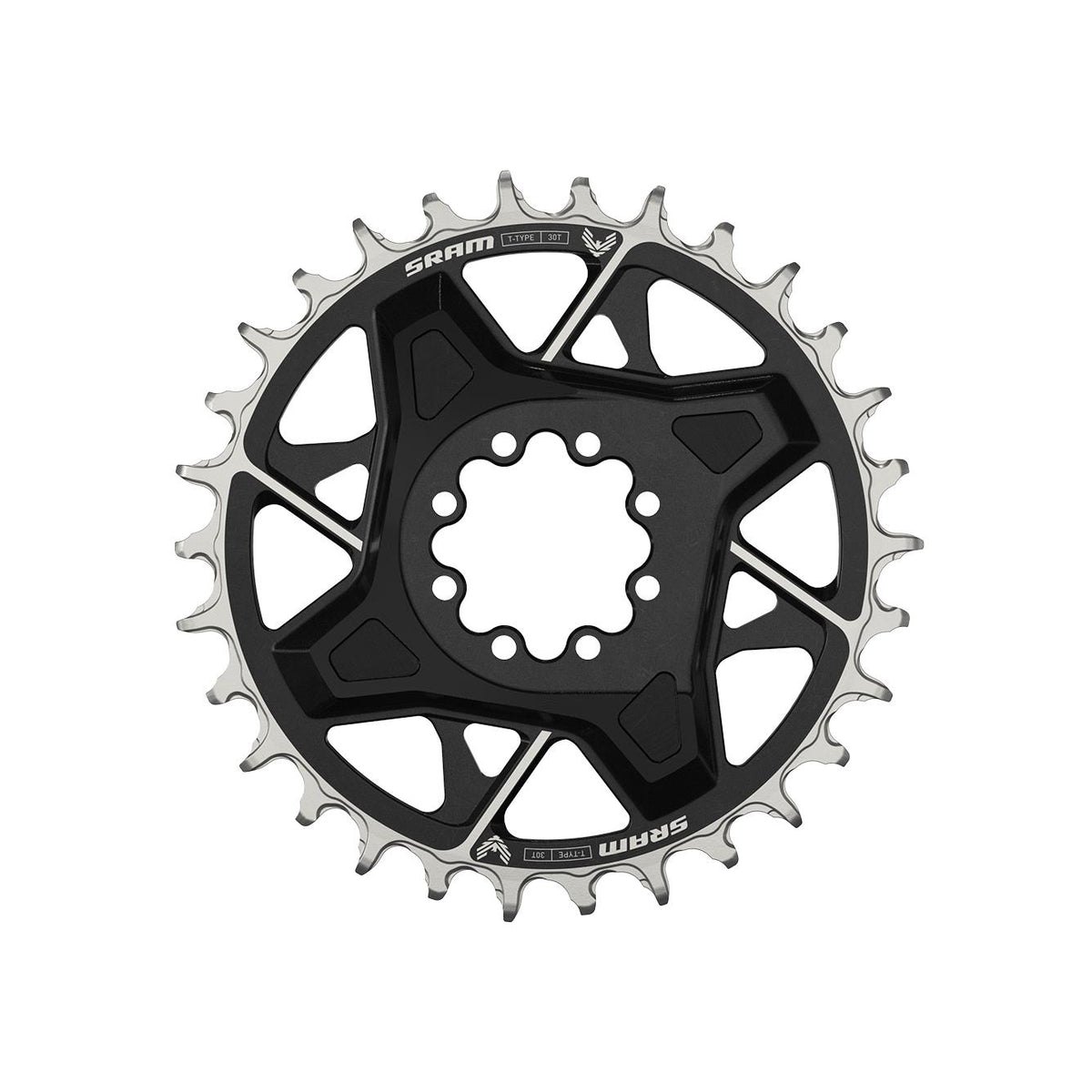 SRAM Chain Ring T-TYPE Direct Mount 3mm Offset Eagle (including 8 bolts) XXSL D1 2023: BLACK 32T