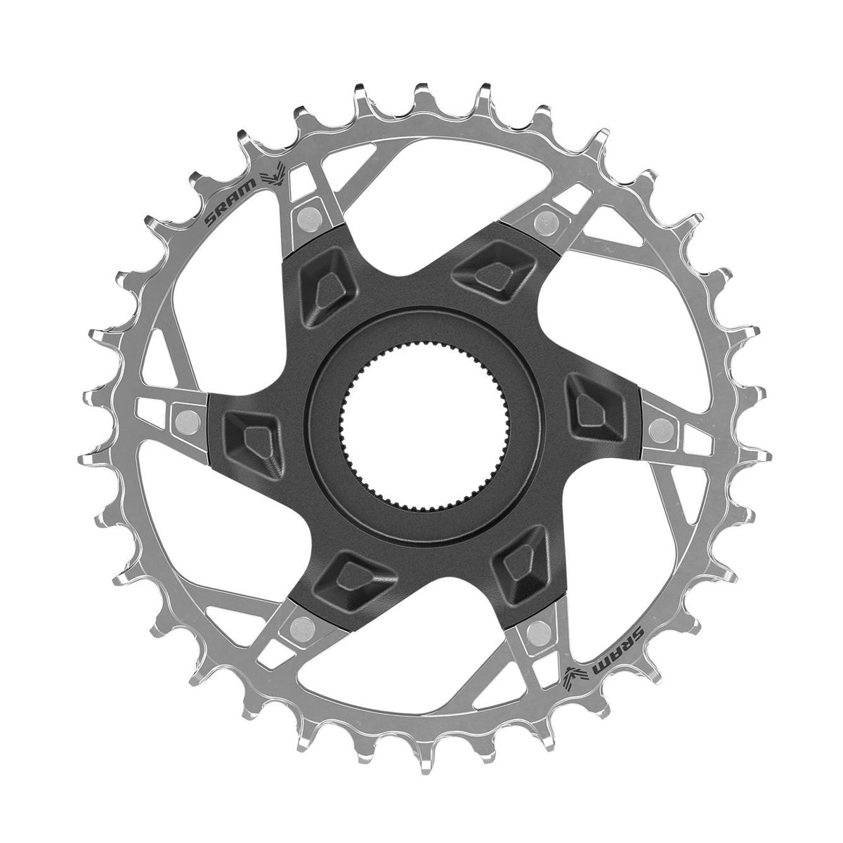SRAM Chain Ring T-TYPE 104 BCD Aluminum Light Powered EMTB: BLACK 32T