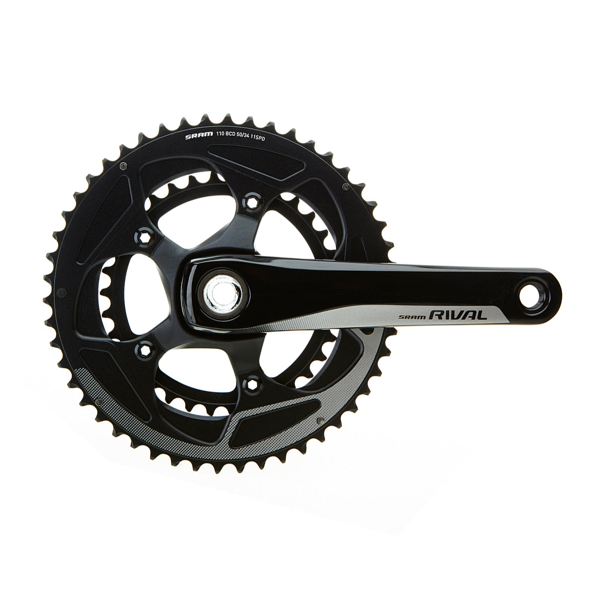 SRAM Crank Aero Guard S350 5-Arm Black (Including 5 Mounting Screws): NATURAL CARBON