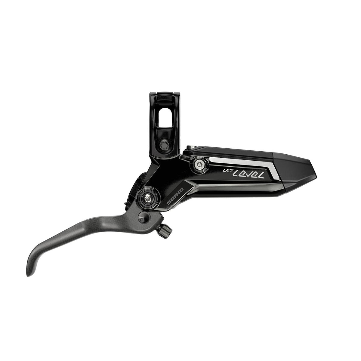 SRAM Disc Brake Level Silver Stealth 2 Piston - Aluminum Lever, Stainless Hardware, Reach Adj, Rear Hose (Includes MMX Clamp, Rotor/Bracket Sold Separately) C1: BLACK ANO 2000MM