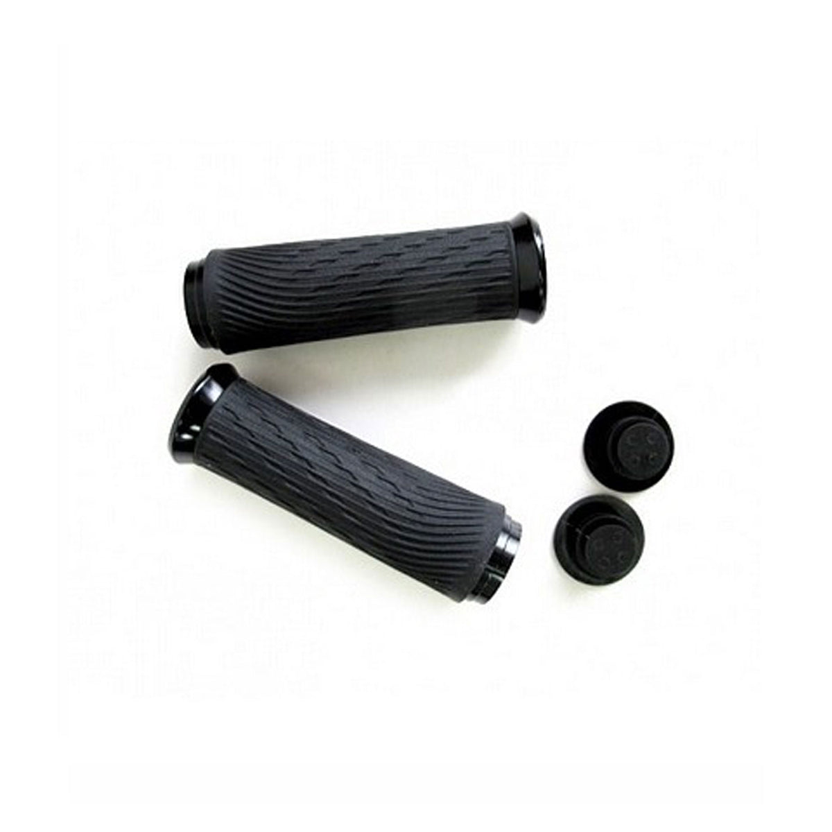SRAM Locking Grips Foam 129mm with Single Clamp and End Plugs: BLACK