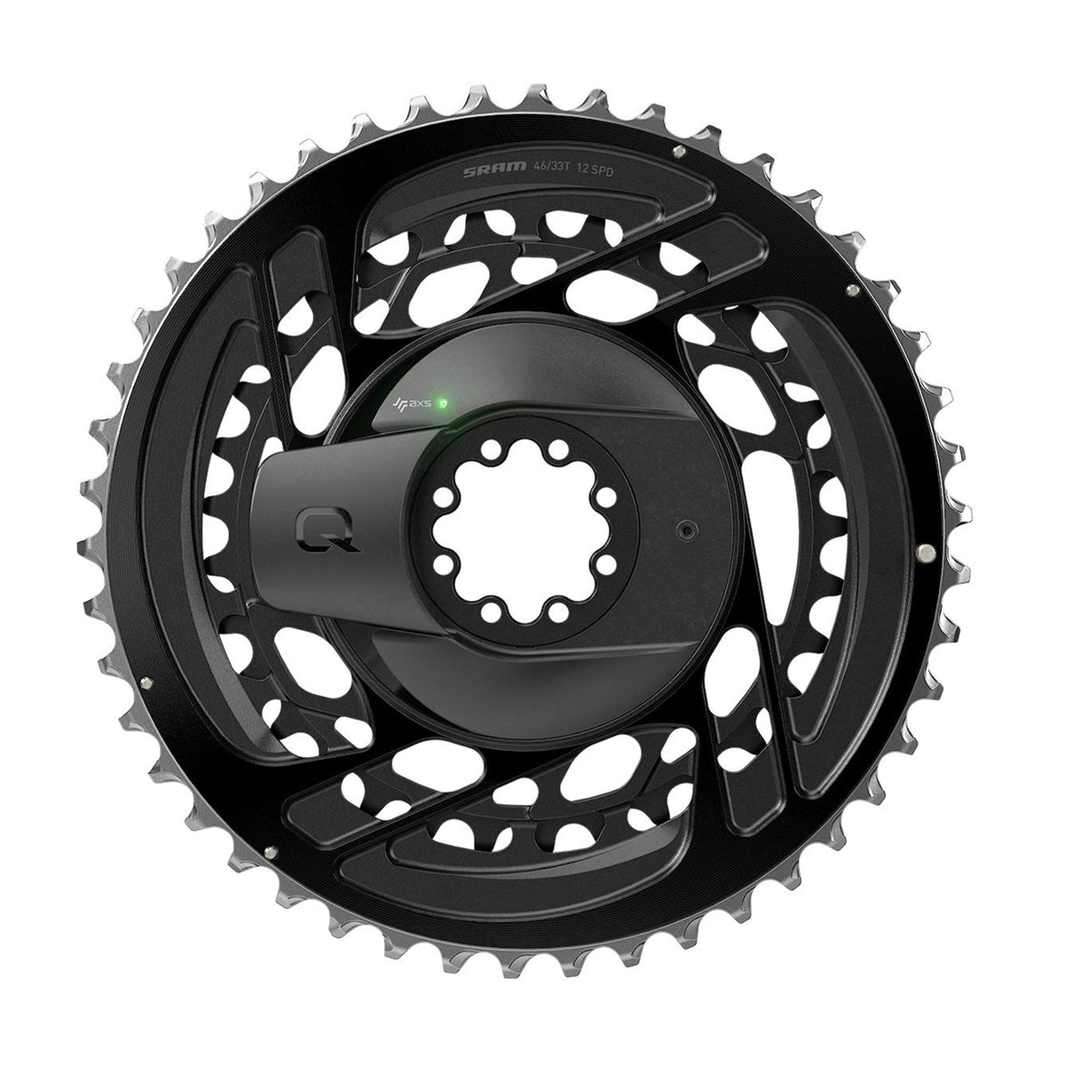 SRAM Power Meter Kit DM Red AXS E1 Aero (Power Meter Including Chainring): BLACK/SILVER 44T