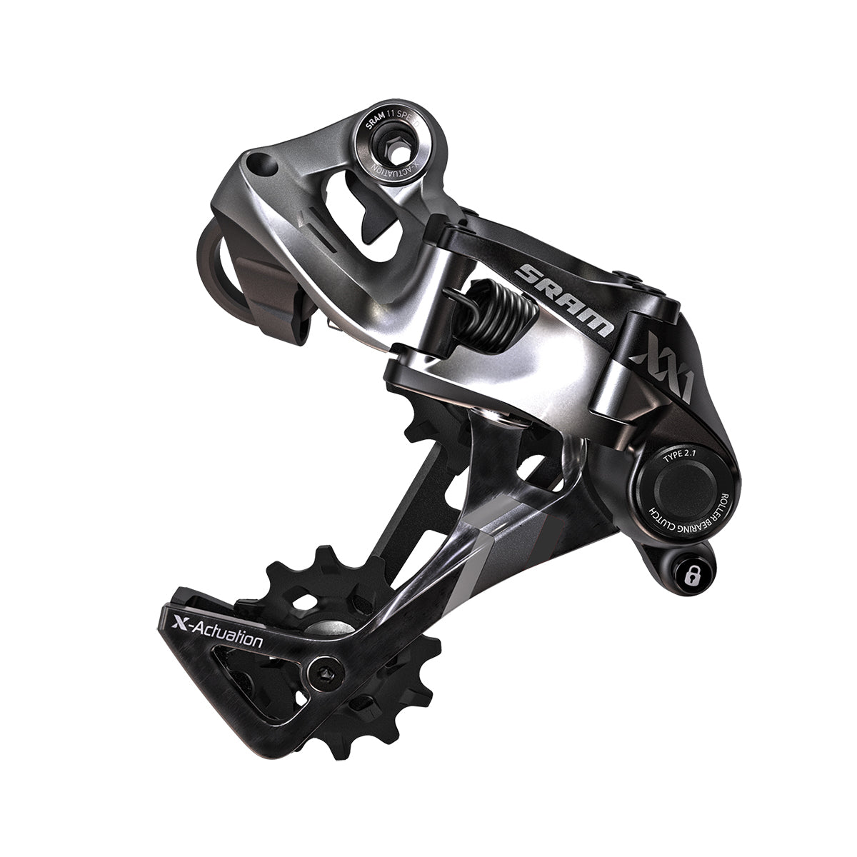 SRAM X4 Rear Derailleur: BLACK 7/8/9 SPD LONG CAGE