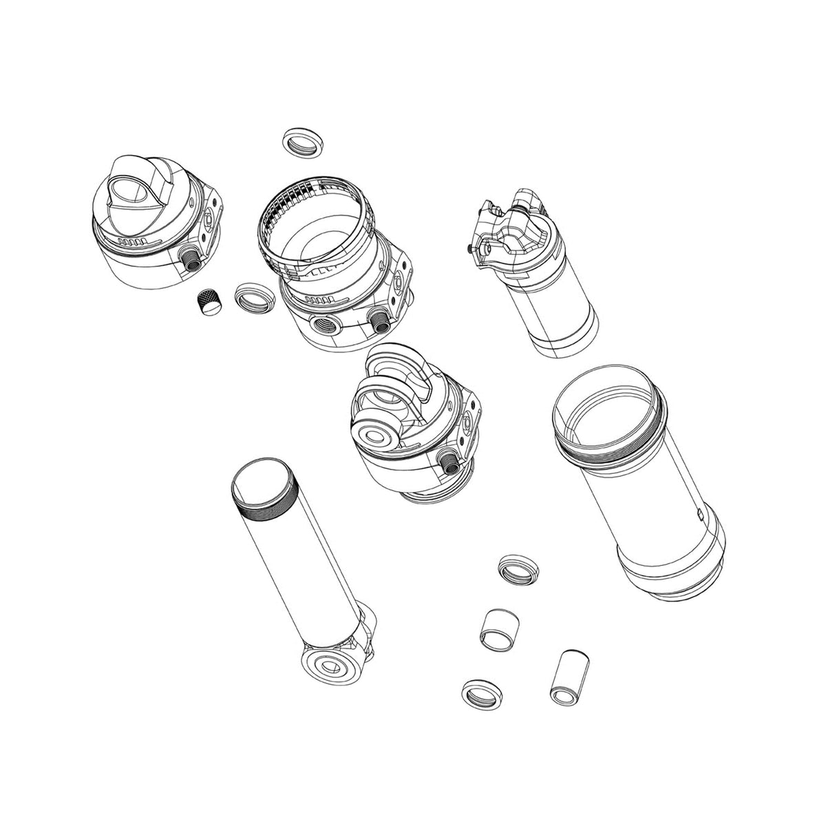 RockShox Rear Shock Eyelet Assembly Trunnion - Vivid C1(2024-2027)/ Select+/Ultimate D1 (2027+):  50