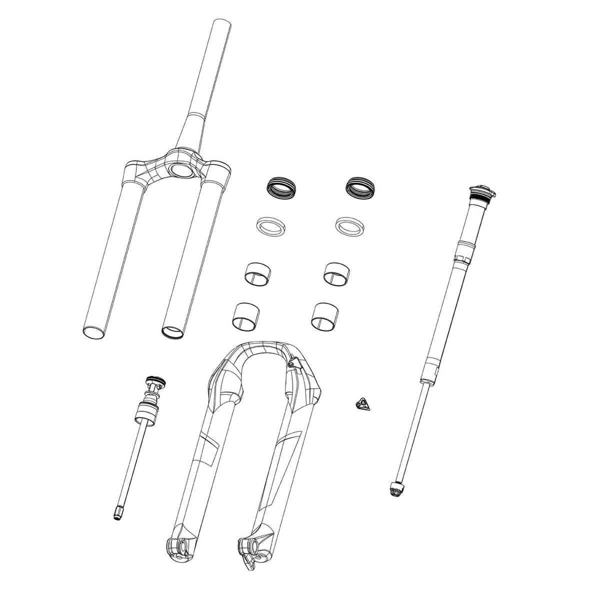 Rockshox Spare - Rear Shock Mounting Hardware 3-Piece 1/2":  10 X 14.0