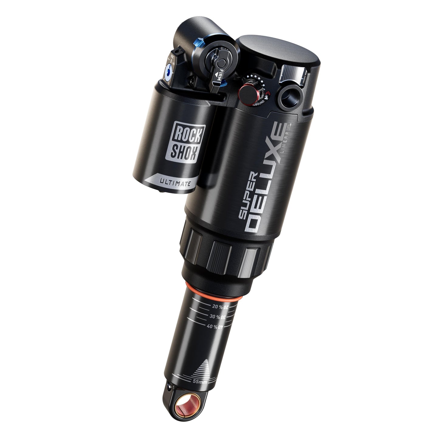 RockShox Rear Shock Super Deluxe Ultimate RC2T -  Trunnion Standard-D1: REB55/COMP34 190X45