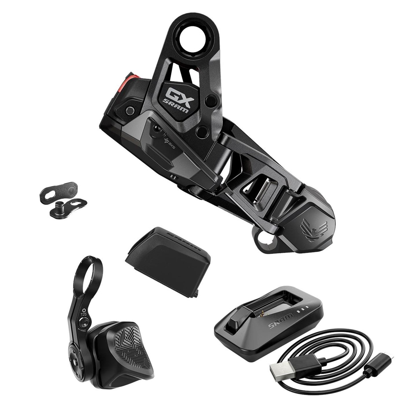 SRAM Eagle 90 Groupset EMTB BOSCH (RD, Single Click Trigger wClamp, FC Eagle 90 wCap, CR T-Type 36T, Clip-on Guard, GX T-Type chain 126l, CS XS-1275 BLK 10-52t):  160MM