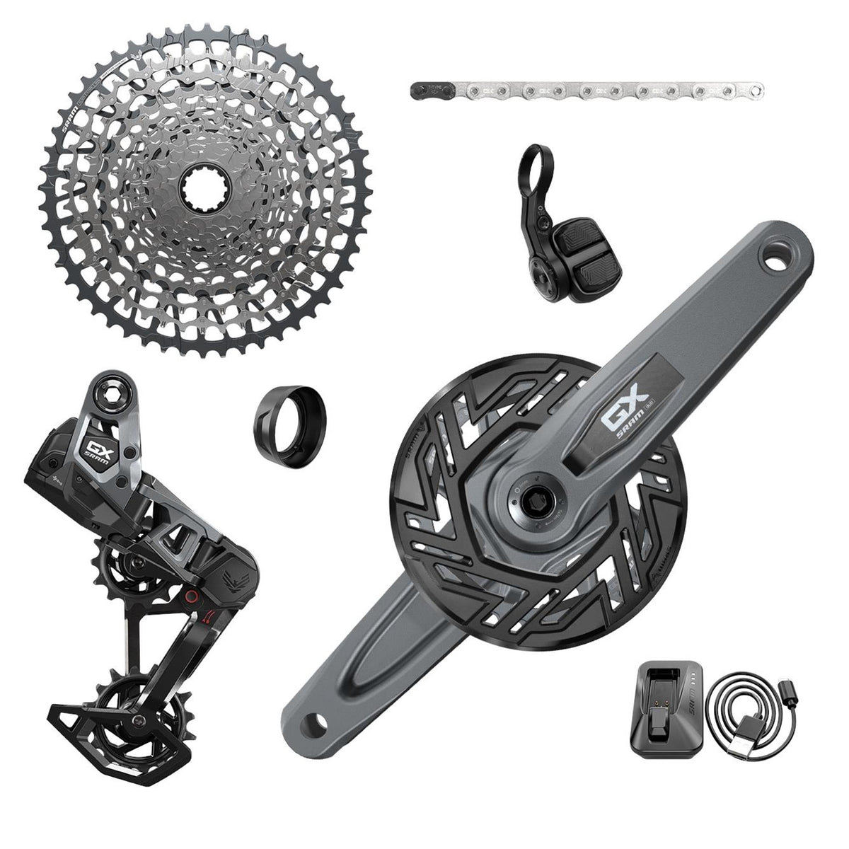 SRAM XXSL T-Type Eagle Transmission Powermeter AXS Groupset:  165MM