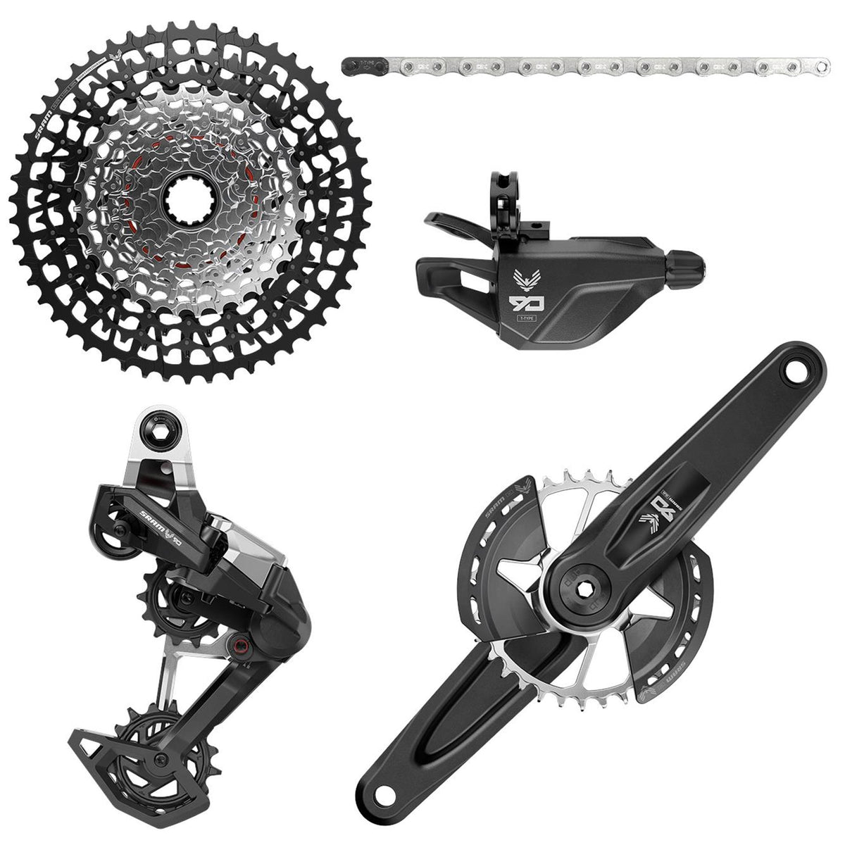 SRAM XX T-Type Eagle E-MTB Transmission AXS Groupset: BROSE TRANSMISSION 165MM