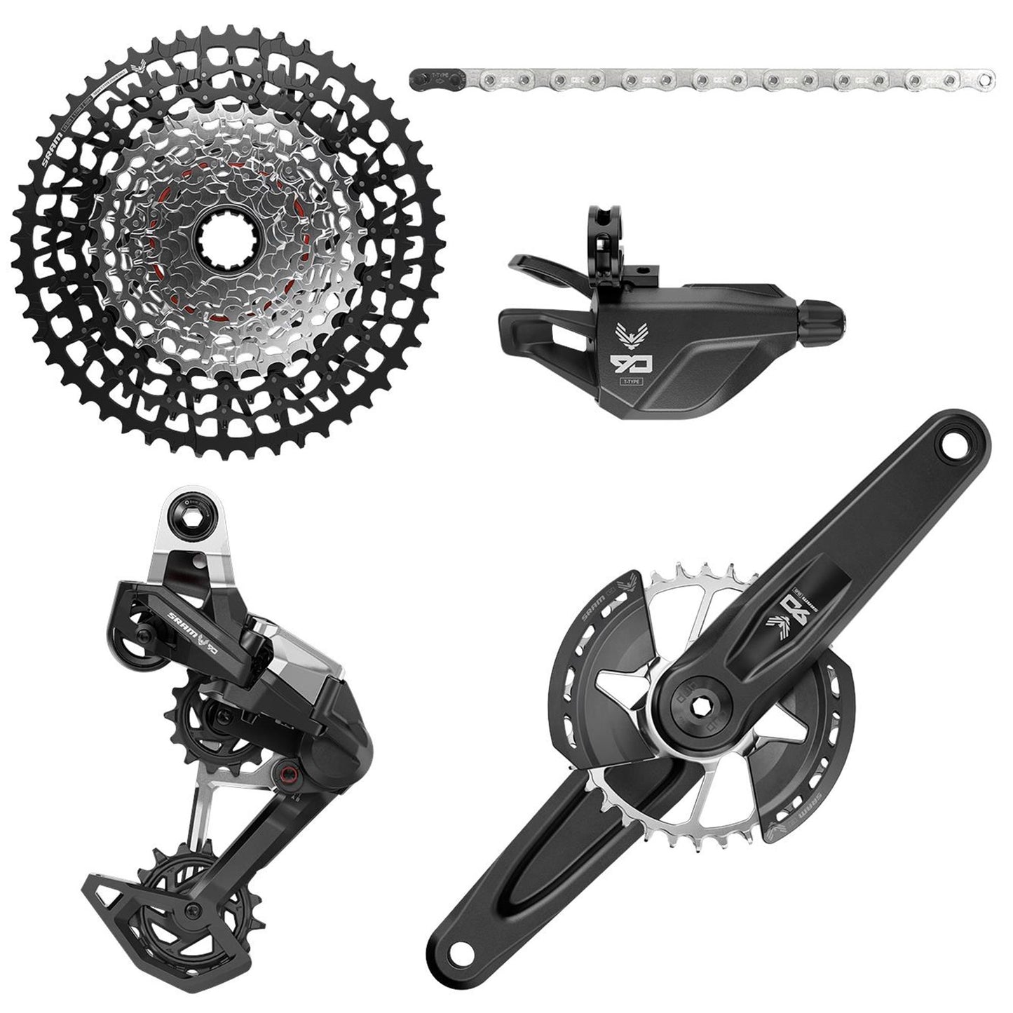 SRAM XX T-Type Eagle E-MTB Transmission AXS Groupset: BOSCH TRANSMISSION 165MM
