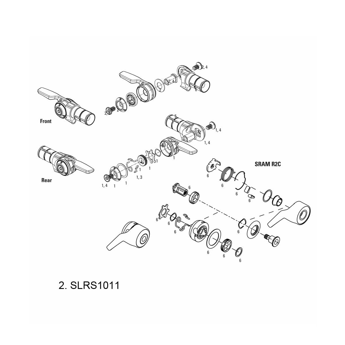 SRAM Bracket Mounting Bolts - Titainium T25 (2 Pcs) - Flat Mount Caliper:  15MM