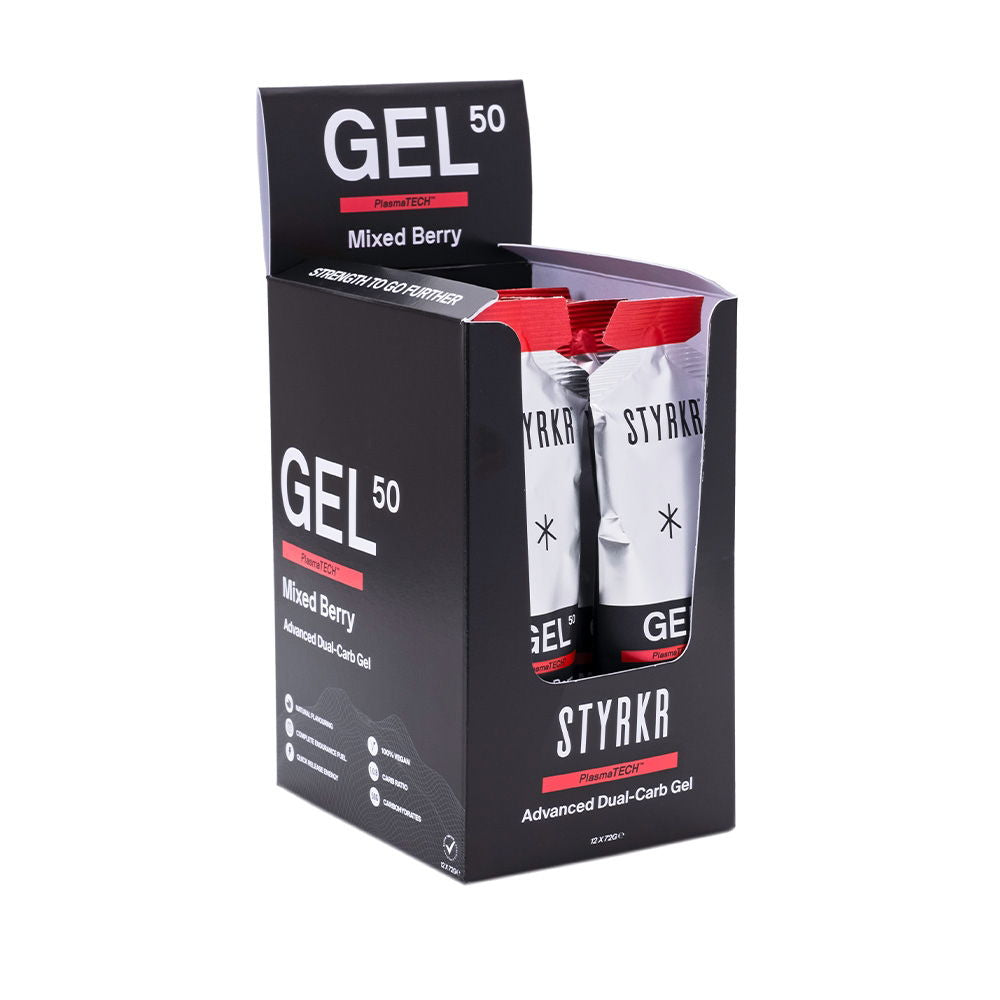 STYRKR - GEL50 Mixed Berry Dual-Carb Energy Gel x12
