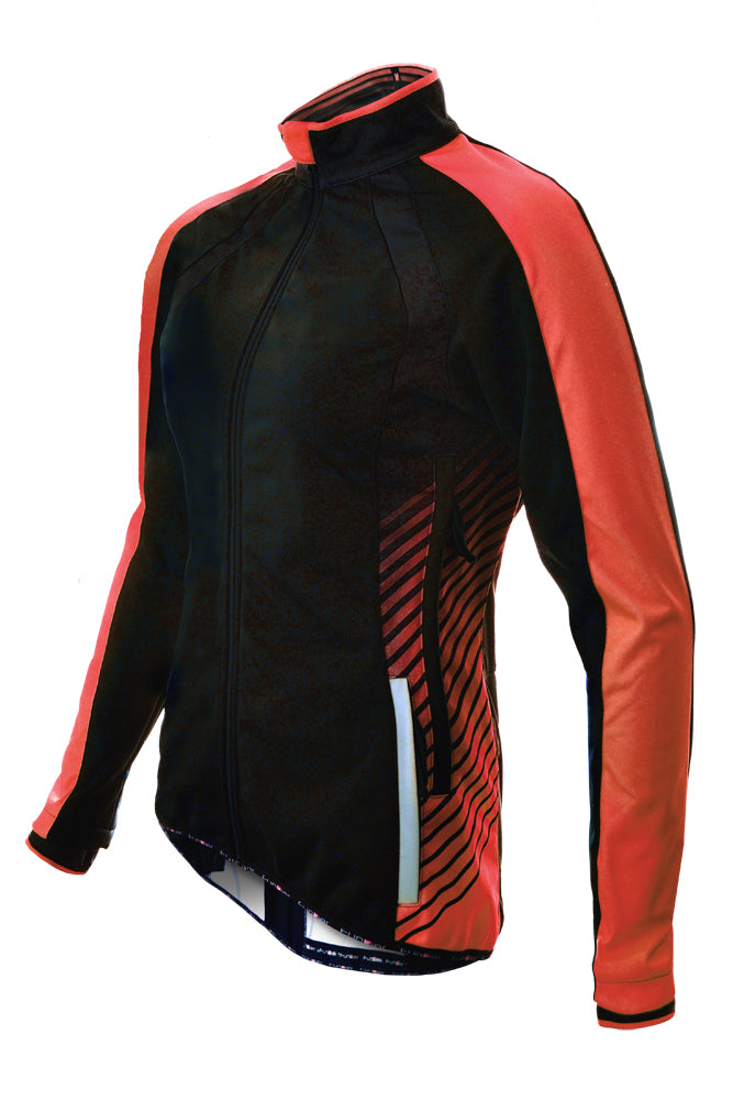 Funkier Tacona WJ-1324 Ladies Softshell Jacket in Black/Red - Large