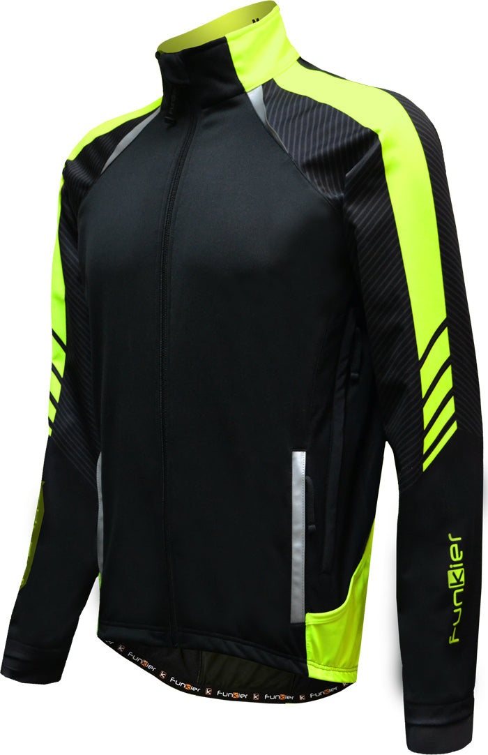 Funkier Tornado WJ-1326 Gents TPU Thermal Jacket in Black/Yellow - Large