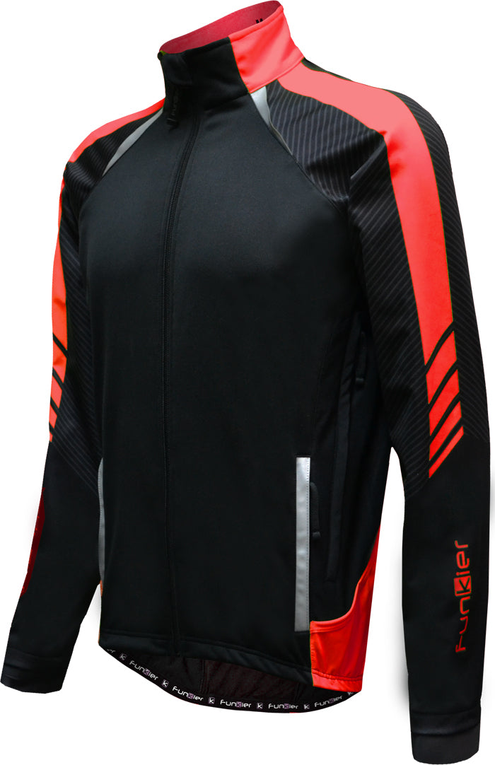 Funkier Tornado WJ-1326 Gents TPU Thermal Jacket in Black/Red - Large