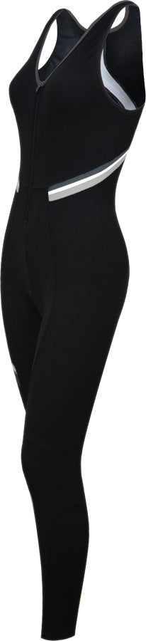 Funkier Thermesse S-980W-C12 Ladies Winter Double Strap Bib Tights in Black - Large